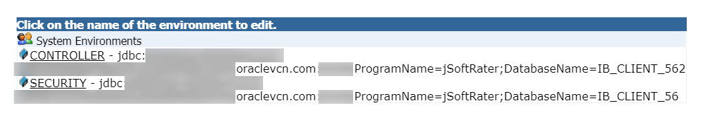 Editing Name of the Environment